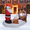 A Holiday Company 6ft Wide Animated Snowball Fight, 4.5 ft Tall, Multi - 3 of 4