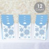 Big Dot of Happiness Blue Snowflakes - Winter Holiday Gift Favor Bags - Party Goodie Boxes - Set of 12 - 2 of 4