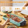 Angel Sar 1500W Electric Grill, 2-in-1 BBQ with Removable Plates, 5 Temp Controls, 3 Small Trays, Dishwasher Safe, for Family Cooking - 4 of 4