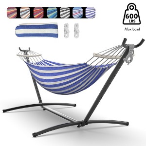 Mastgoal Brazilian Hammock with Adjustable Stand- Stylish Hammock Bed w/Storage Bag, 600lb Capacity - 1 of 4