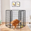 Yaheetech 6 Panels 47.5" Dog Playpen Panels Iron Dog Cat Exercise Barrier, Black - 2 of 4