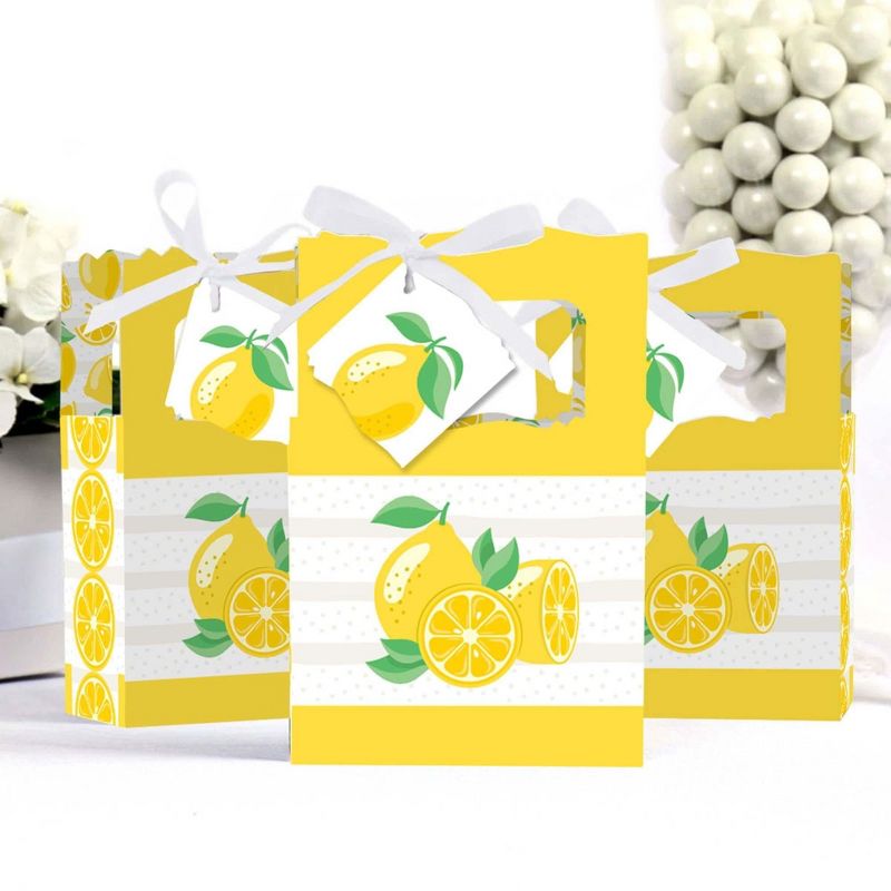 Big Dot of Happiness So Fresh - Lemon - Citrus Lemonade Party Favor Boxes - Set of 12, 3 of 6