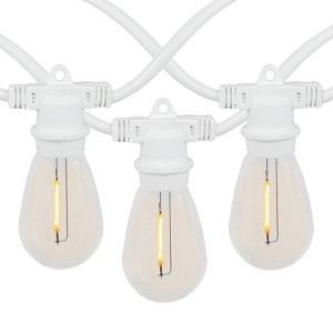 Novelty Lights Warm White LED Edison Lights with 26 Suspended S14 Filament Bulbs 48 Feet - 1 of 4