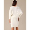Seta T Women's Long Batwing Sleeve Cable Knit Chunky Pullover Sweater Dress - 4 of 4
