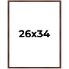 PosterPalooza | Classic Modern Brown Picture Frame - UV Acrylic, Foam Board Backing, Hanging Hardware - 2 of 4