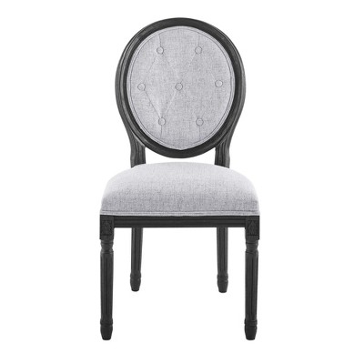 Arise Black and Light Gray Upholstered Velvet Side Chair
