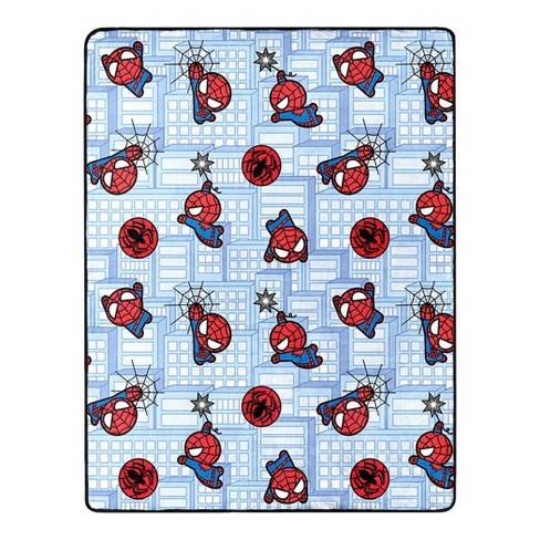 Marvel Spiderman Blue & Red Super Soft Security Baby Blanket