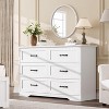 5/6 Drawer Dresser for Bedroom, Wooden Chest of Drawers with Wide Handles, Modern Farmhouse Storage Cabinet Organizer for Bedroom, Living Room - 3 of 4