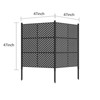 SEVOBAL Garden Fences and Gates Outdoor Privacy Screen Fence Panels, Slatted Design No Dig Fence Kit for Air Conditioner, Black, 47"*47"*47" - 3 of 4