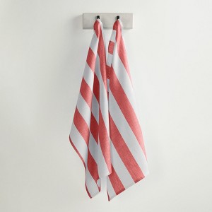 Solino Home Stripe Linen Kitchen Towels, Set of 2 | Cabana Stripe - 1 of 4