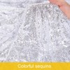 7.2/6.6/6 ft Sequin Wedding Arch Cover Spandex White Arch Backdrop Stand Cover for Party,Birthday, Baby Shower,Ceremony Banquet Decor (No Arch Stand) - 4 of 4