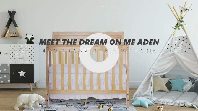 Dream On Me 4 in 1 Aden Convertible Mini Crib, 2 of 8, play video