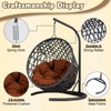Cat Bed Pet Egg Chair Hanging Swing Bed Hammock with Removable Soft Cushion Easy Cleaning Suitable Small Dog & Cats and Indoors & Outdoors - 2 of 4