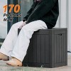 31 Gallon Resin Deck Box, Waterproof UV Resistant Outdoor Storage Box for Garden, Indoor - 3 of 4