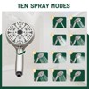 Cobbe Single Handle Wall Mount Bathroom Shower Set with 10 Settings Handheld Shower and Tub Spout Brushed Nickel with Valve and 59-Inch Hose - 3 of 4