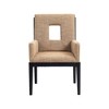 Meridian Furniture,Gwendolyn Linen Textured Fabric Dining Arm Chair - 3 of 4