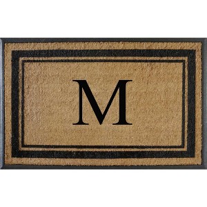 A1HC Rubber & Coir Flocked Doormat 30"x48", Anti-Shed, Heavy Duty for Front Door Monogrammed Mat - 1 of 4