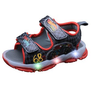 Hot Wheels Monster Trucks Toddler Boys Light-Up Sandals - 1 of 4