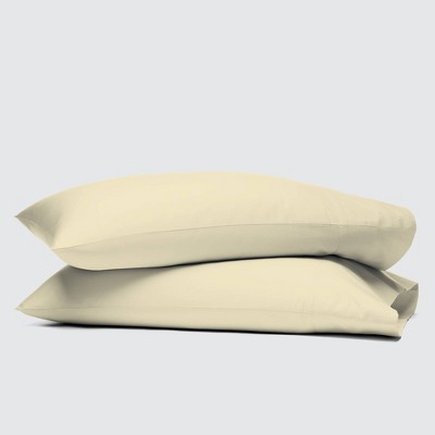 Pale Yellow 1000 Thread Count Cotton Standard Pillowcase Set