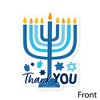 Big Dot of Happiness Hanukkah Menorah - Shaped Thank You Cards - Chanukah Holiday Party Thank You Note Cards with Envelopes - Set of 12 - 3 of 4