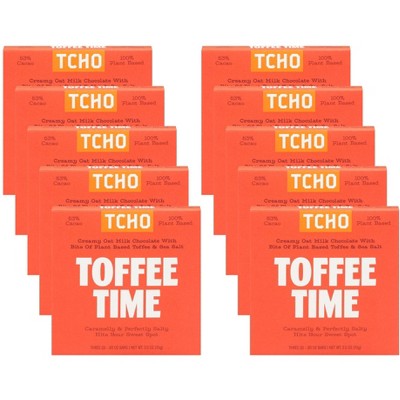 Tcho Chocolate Toffee Time Milk Chocolate Bar - Case of 10/2.5 oz