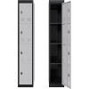Steel Storage Locker with Lockable Doors,Adjustable Shelf Metal Cabinet for Organization,Multi-Use Locker for Office,School,Garage Storage,Grey Black - 4 of 4