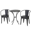 VYNXARIA 3-Piece Bistro Set - Perfect for Cozy Outdoor Moments,Black - 4 of 4
