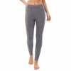 Women's High - Waisted Denim - Look Leggings with Faux Pockets and Contrast Stitching - 2 of 4