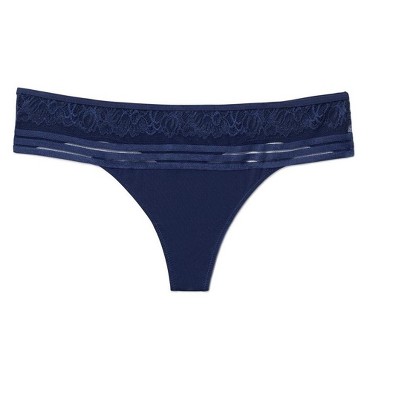 Adore Me Women's Amellia Thong Panty L / Medieval Blue. : Target