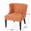 Contemporary Tufted Wingback Chair with Nailhead Trim, Upholstered Waffle Stitch Accent Chair for Living Room, Christopher Knight Home Sofa Chair - 3 of 4