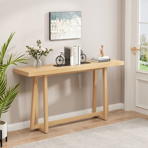 Modern Console Table for Entryway, Living Room, and Patio, Sleek Rectangular Hallway Sofa Table with Sturdy Wood Frame - ModernLuxe - 1 of 4