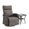 Outdoor Brown Wicker Chaise Lounge Chair with Side Table - 3 of 4