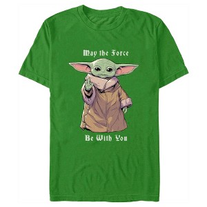 Men's Star Wars: The Mandalorian Grogu May the Force be With You T-Shirt - 1 of 4
