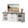 70" TV Stand for 75 Inch TVs, Farmhouse Entertainment Center and Media Furniture with Sliding Barn Doors & Storage Cabinets - 3 of 4