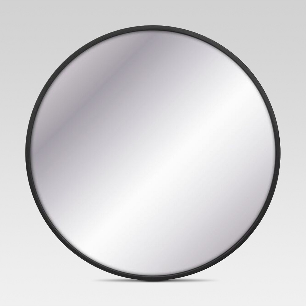 28" Round Decorative Wall Mirror Black - Project 62™