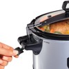 Hamilton Beach 6qt Slow Cooker - Silver: 6 Settings, Stay-Cool Handles, Removable Ceramic Pot, Dishwasher-Safe Parts - 3 of 4