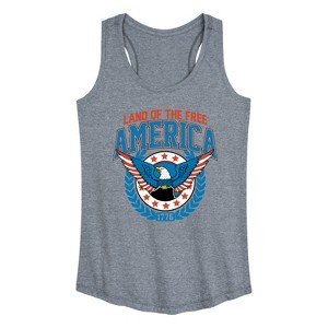 Women's - Instant Message - America Collegiate Graphic Racerback Tank - 1 of 4