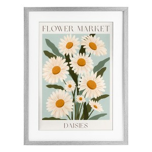 Stupell Industries Flower Market Daisies Framed Print Under Glass - 1 of 4