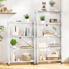 HONGGE Foldable Storage Shelves with Wheels, Heavy Duty Metal Shelving, No Assembly Organizer Wire Shelf Rack for Garage Kitchen, Pantry - 4 of 4