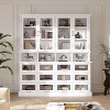 FUFU&GAGA Display Cabinet with Glass Doors and Flip-Up Panels,Large-Capacity Storage for Collectibles,Dust-Proof Bookcase,Home Library Solution - 2 of 3