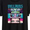 Women's - Disney Villains - Villains Stacked Oversized Graphic T-Shirt - 2 of 4