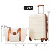 2 Piece Luggage Sets 24" Hardside Suitcase With 360° Spinner Wheels, 3 Digit TSA Lock, Hard Shell Suitcases Set With Duffle Bag For Men Women - 2 of 4