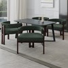 FONTOI Upholstered Accent Chairs Set of 2, Armchair Chair with Open Back&3 Legs for Living Room Bedroom Dining Room Kitchen, Green, - 4 of 4