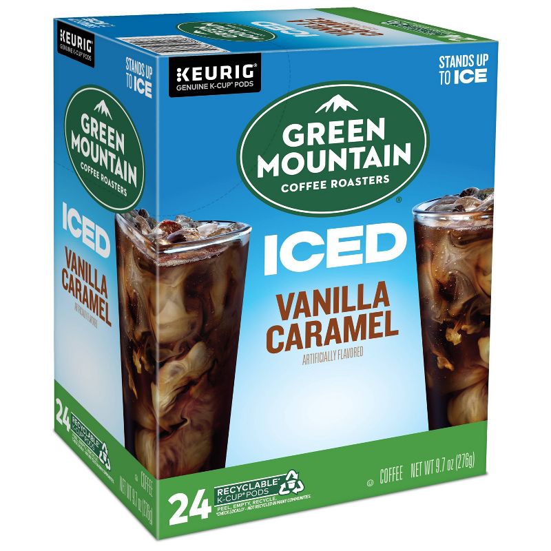 Keurig Green Mountain Coffee Roasters Brew Over Ice Vanilla Caramel Medium Roast Pods - 24ct, 6 of 14