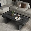 KWPZQEB Wooden Coffee Table - Wood Texture Design & Rustic Finish, Double-Tier Structure Center Table for Living Room - 3 of 4