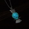 Owl Glow in Dark Necklace Silver Plated Women Ginger Lyne Collection (Blue) - 2 of 4