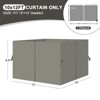 Aoodor 4-Panel Gazebo Replacement Curtains, Patio Privacy Sidewalls with Double Zipper, Replacement for Outdoor Gazebo Canopy (Curtain Only) - 3 of 4