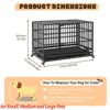 Heavy Duty Metal Dog Crate, 37 ”/42.5 ” /48 ” Dog Cage with Wheels Folding Indoor Dog Crate Perfect for Small Medium and Large Pets - 3 of 4