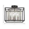 Toltec Lighting Cadina 4 - Light Flush Mount in  Matte Black/Brushed Nickel - 3 of 3