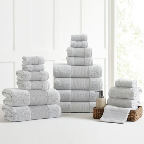 Modern Threads Aircloud 18-piece Towel Set, Soft Gray : Target